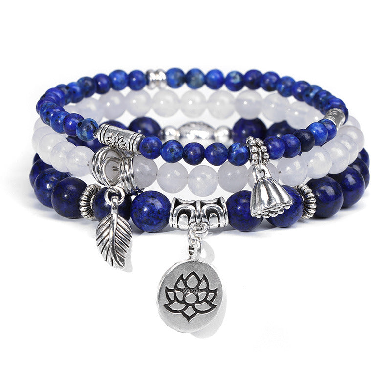 Bohemian Natural Stone Agate Beads Elastic Bracelet