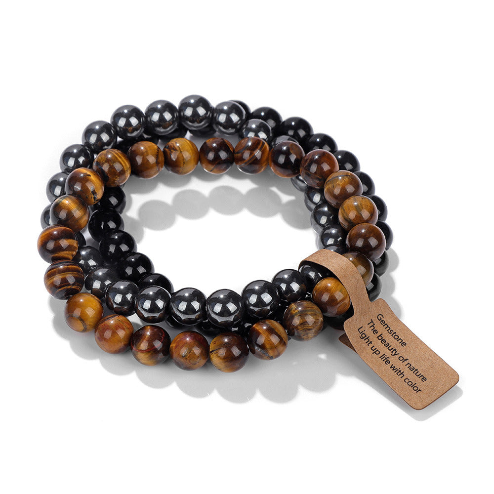 8mm Natural Stone Beads Elastic Bracelet for Women
