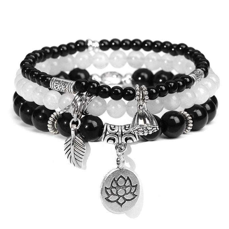 Bohemian Natural Stone Agate Beads Elastic Bracelet